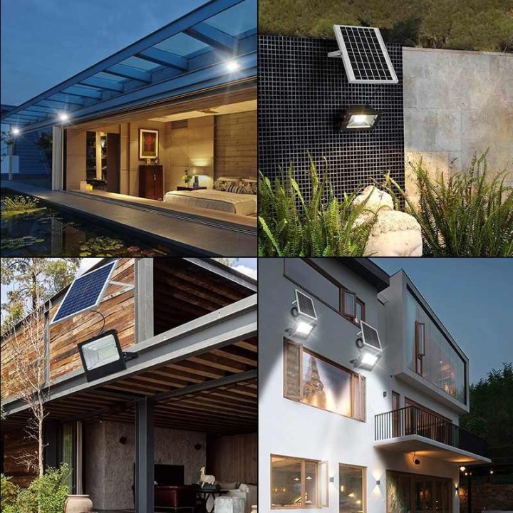 Wasserdichte Solarfluter 20W Fernbedienung + Timer + Lichtsteuerung Außenbeleuchtung