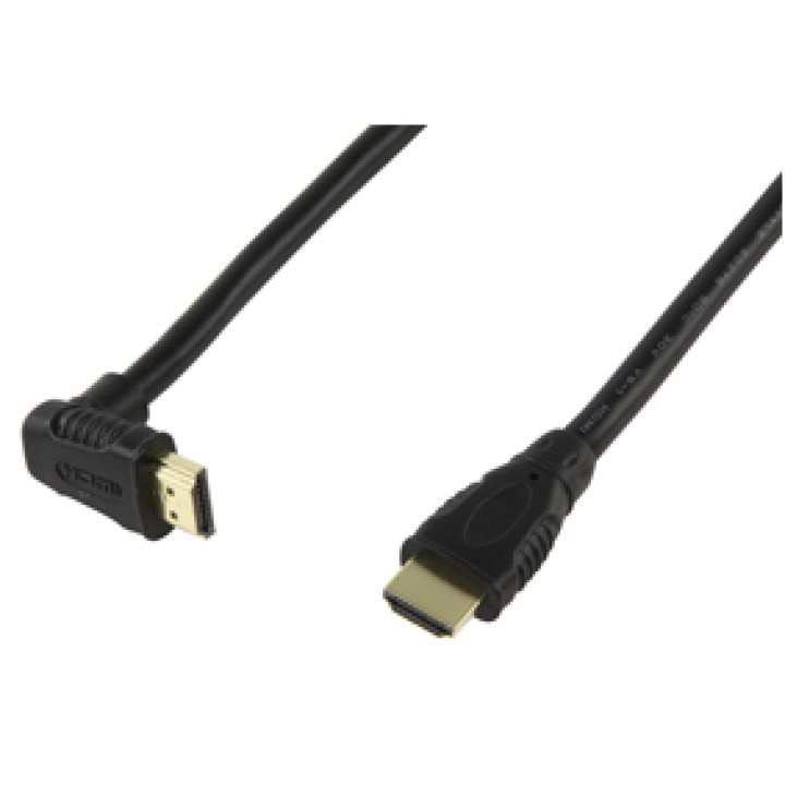Valueline high speed hdmi® kabel mit 1x 90° winkelstecker konig - 1