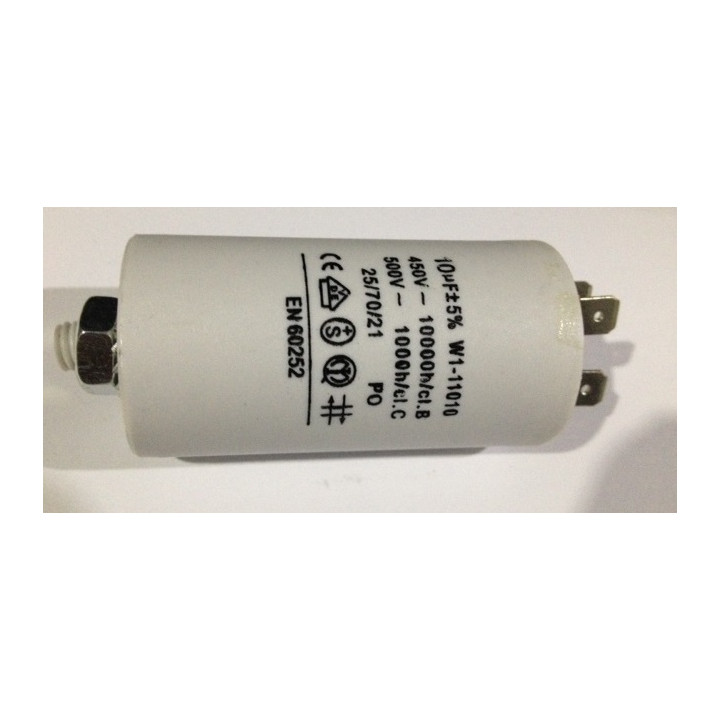 Condensador 10 mf micro farad 450v 50 60 hz condensador de arranque motor universel a borne am w1 11010 konig - 1