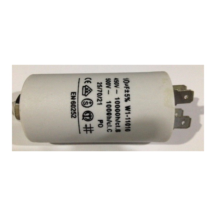 Condensador 10 mf micro farad 450v 50 60 hz condensador de arranque motor universel a borne am w1 11010 konig - 2