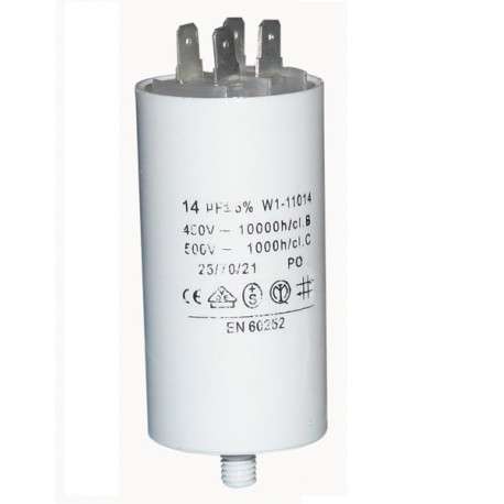 Condensador 14 mf micro farad 450v 50 60 hz condensador de arranque motor universal a borne am w1 11014 konig - 2