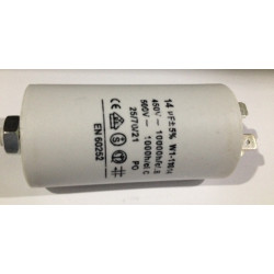 Capacitor 14 mfmicro farad u450v 50 60 hz universal motor start capacitor with am terminal w1 11014 konig - 1