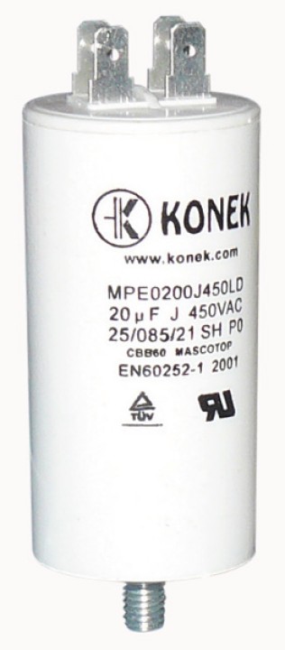 AC 450V 20UF 5% Polypropylene Film Washer Motor Capacitor White Capacitor 20 mf micro farad 450v 50 60 hz karcher - 2