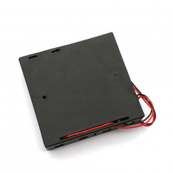 Negro 4 x 3.7V 18650 puntiagudas caso Holder Cables de alambre Tip batería bankomatrice - 3