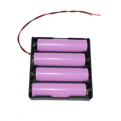 10 Negro 4 x 3.7V 18650 puntiagudas caso Holder Cables de alambre Tip batería piles44 - 8