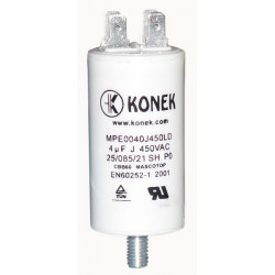 Condenser 4 mf micro farad 450v 50 60 hz condenser start universal motor with am terminal w1 11004 konig - 1