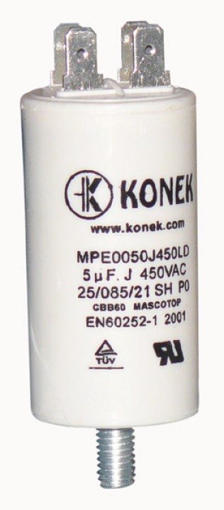 Micro farad kondensator 5mf 450v 50/60 hz motor pod wohnung start w1 11.006 konig - 1