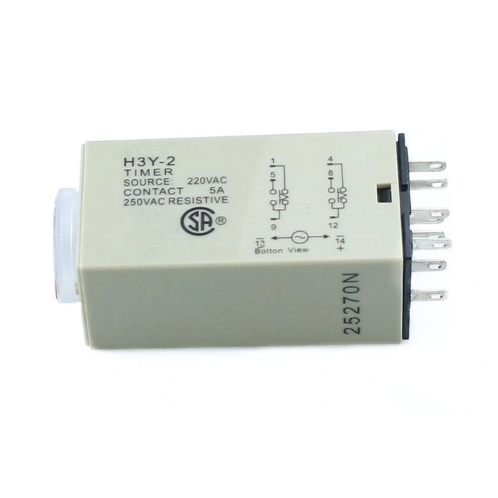 Timer relay h3y-2 h3y 250v 5a 30sec 60s ac220v deamx - 1