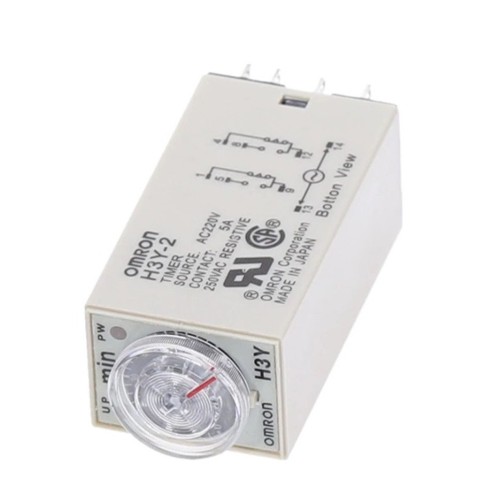 Rele temporizado electrico (trabajo o reposo) 220vca 2 contactos inversores 5a 220v bml - 2