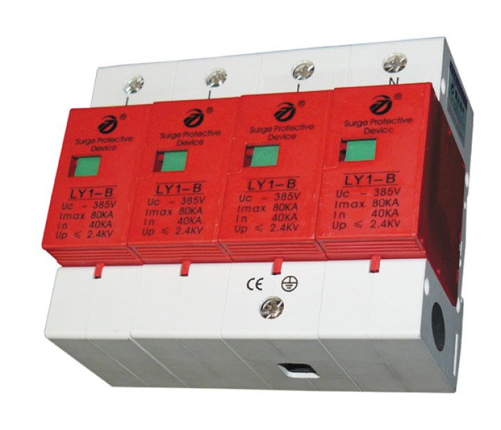 Surge pole high capacity rail din 385v/420v 4 percent surge arrester type 1 80ka hager - 9