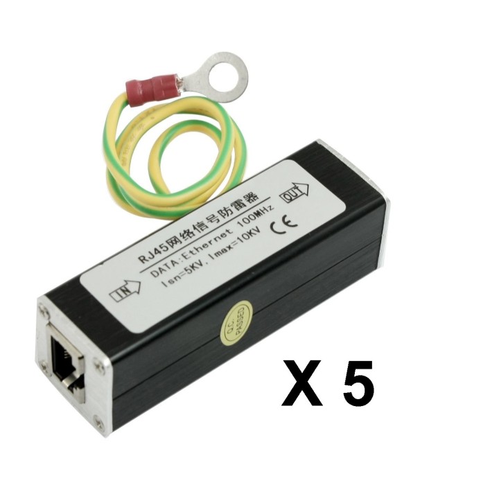 5 Rj45 red ethernet adsl oleada web pc descarga atmosférica tormenta ltdx rj45 jr international - 5