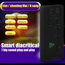 Disfraz Adaptador de cambiador de voz del micrófono del teléfono 8 modos de cambio de voz para el juego PUBG MIC