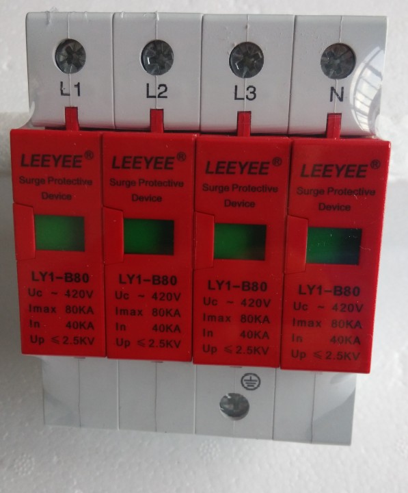 Pole sobretensiones de alta capacidad rail din 385v/420v 4 por ciento sobretensiones tipo 1 80ka hager - 8