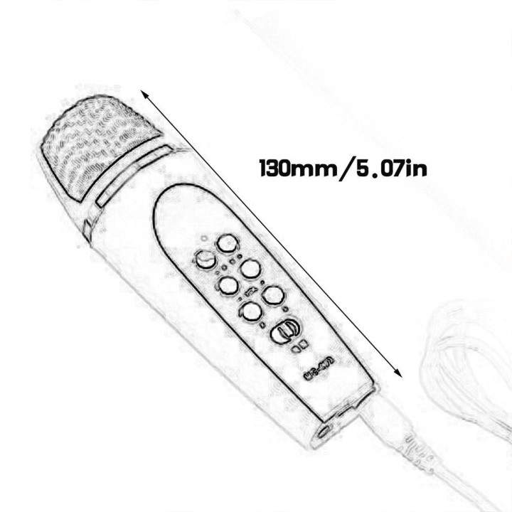 Professional Usb Voice Changer Microphone Wired Vocal Karaoke Handheld Condenser Microphone