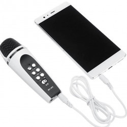 Micrófono cambiador de voz USB profesional Micrófono de condensador portátil de karaoke con cable Micrófono