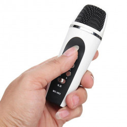 Microfono professionale per cambia voce, microfono cablato per karaoke vocale, microfono a condensatore portatile