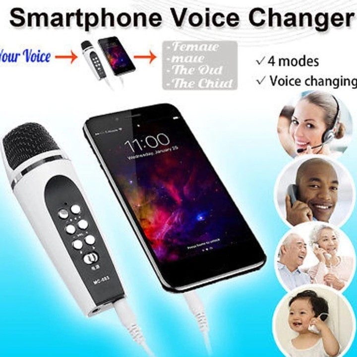 Micrófono cambiador de voz USB profesional Micrófono de condensador portátil de karaoke con cable Micrófono