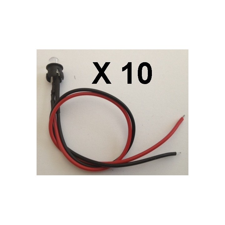 10 12v red flashing led alarm indicator light blinking del led 12vdc diode jr  international - 2