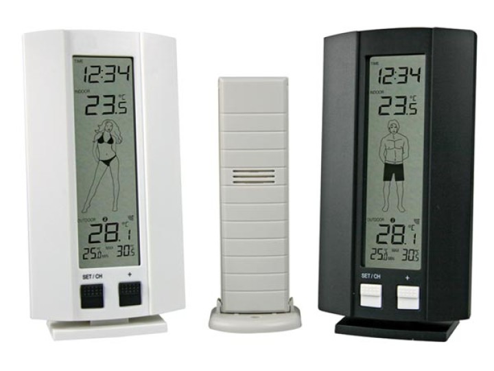 Juego de dos estationes meteo con captador de temperatura electronica externa meteorologia ws9750s velleman - 1