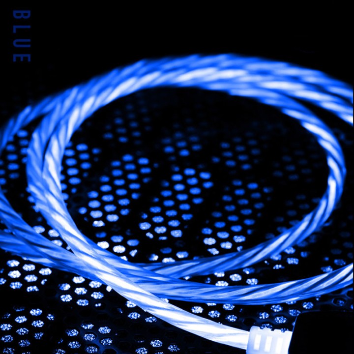 3A Luz LED Tipo C USB-C Cable de datos de carga rápida para iPhone 6 8 X Cargador MicroUSB Cable para Huawei Samsung S9