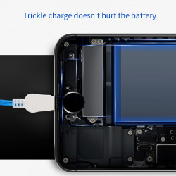 Câble données charge rapide 3A LED USB Type C USB-C pour IPhone 6 8 X Chargeur MicroUSB