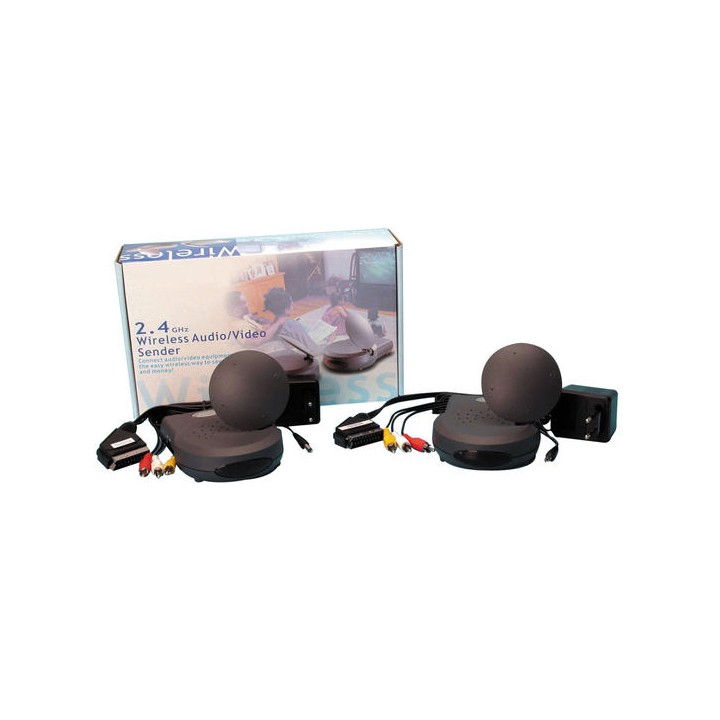 Emisor receptor audio video 2.4ghz 4 canales avmod7 transmision audio video sin hilo velleman - 1