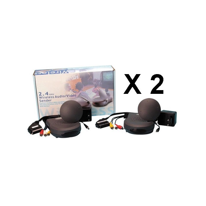 Emisor receptor audio video 2.4ghz 4 canales avmod7 transmision audio video sin hilo velleman - 2