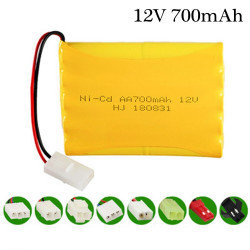12v 700mah NiCD Rechargeable Battery For Rc toy Car Tanks Trains Robot Boat Gun Ni-CD AA
