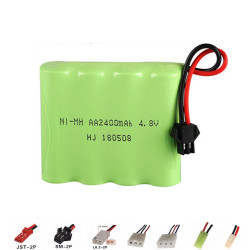 Batterie rechargeable 4.8V AA Ni-MH SM-2P 2400mAh pour jouets 700mah 1000mah 1500mah 2000mah 2200mah