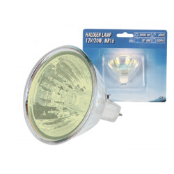 Bombilla halogena, 20w 12v, color amarillo, mr16 velleman - 1