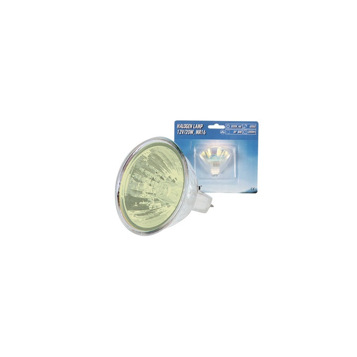 Halogen lamp 20w 12v, yellow, mr16 velleman - 1