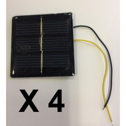 4 panneaux solaires 1.2v 1.5v cebekit c-0139 170mA 204mw cellule solaire panneau photovoltaïque 61x61mm
