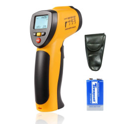 Termometro digitale a infrarossi senza contatto laser -50 ° C ~ 380 ° C con batteria e coperchio