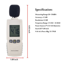 Sound leveler decibelmetre decibel meter measure sound meter lcd screen gm1352 benetech 30-130dB