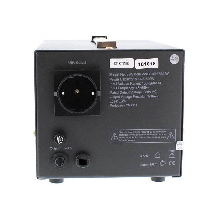 Estabilizador de voltaje automático con servomotor Secure 500VA, pozo A0VR-SRV-SECURE500-WL