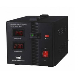 Automatic voltage stabilizer with Secure 500VA servo motor, Well AVR-SRV-SECURE500-WL