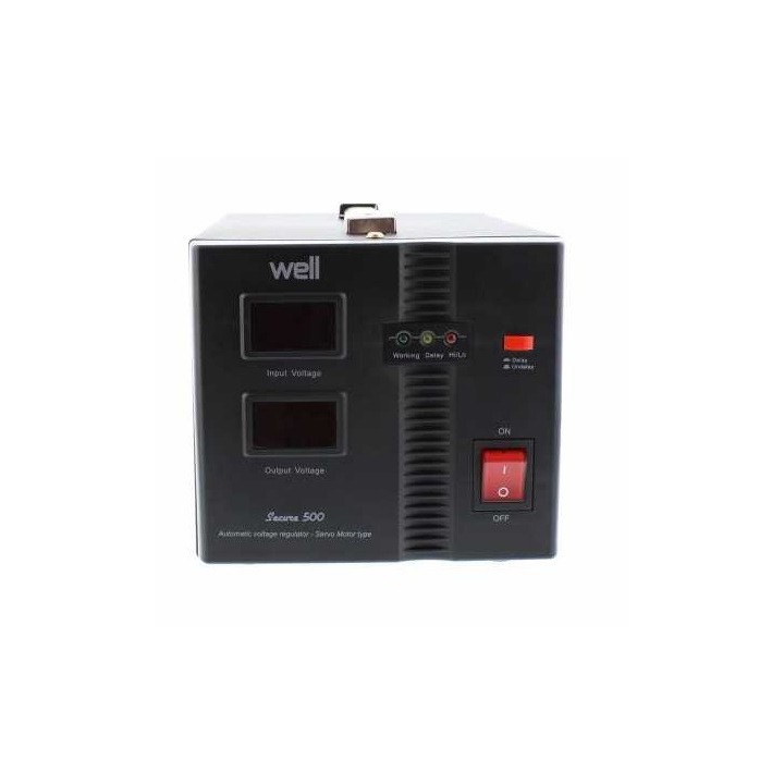 Estabilizador de voltaje automático con servomotor Secure 500VA, pozo A0VR-SRV-SECURE500-WL
