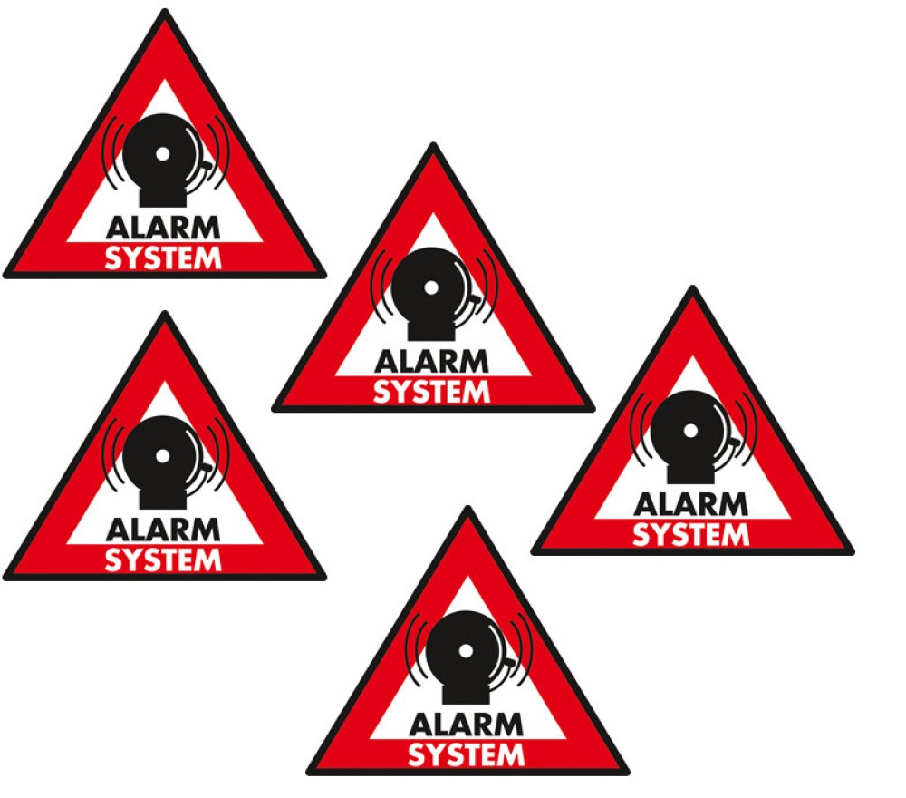 Deterrent label 5 stück panel aufkleber trocken st als alarmanlage aufkleber klebstoff schutz konig - 1