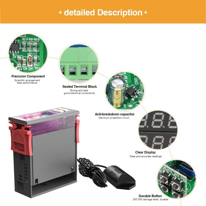 SHT2000 AC 110 V 220 V Termostato digitale Umidostato Umidità Regolatore di temperatura