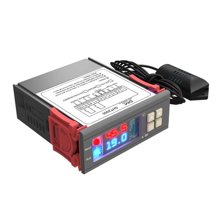 SHT2000 AC 110V 220V Digital Thermostat Humidistat Humidity Temperature Controller