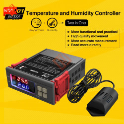 SHT2000 AC 110V 220V Termostato digital Humidistato Controlador de temperatura