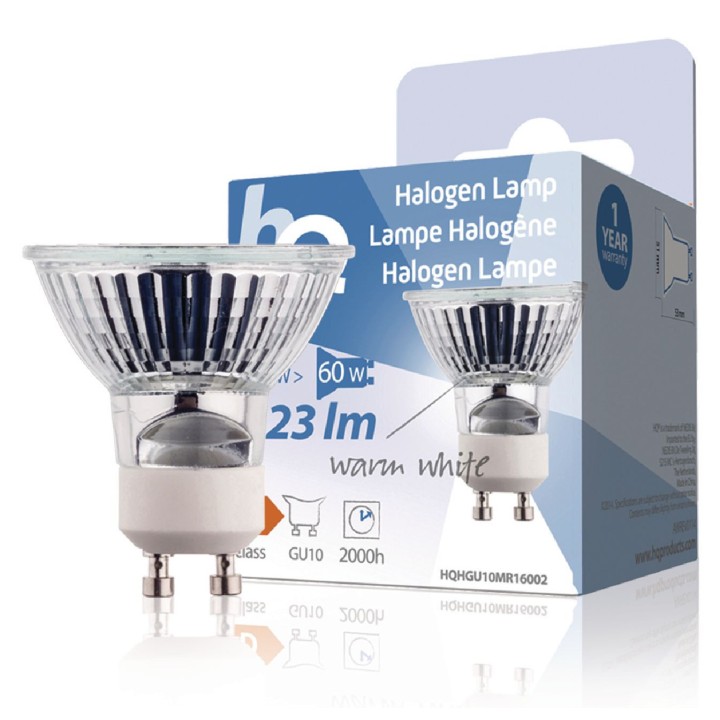 Lampada alogena dicroica gu10 mr16 42w 220v bianco caldo 223lm 2800k 240v