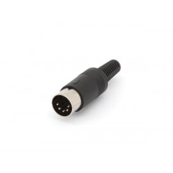 Clavija conector din macho 5 brocas 180° para video camaras de videovigilancia velleman - 1