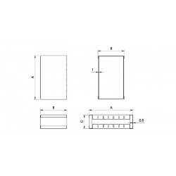 Caja metálica de blindaje emi / rfi 161x68x27mm tk294 bajo la protección de interferencia de alta frecuencia velleman - 1