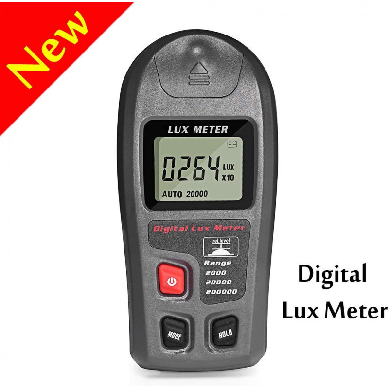 Digital LCD Portátil Medidor De Luz Medidor Probador para Lux Luminometer luxómetro 