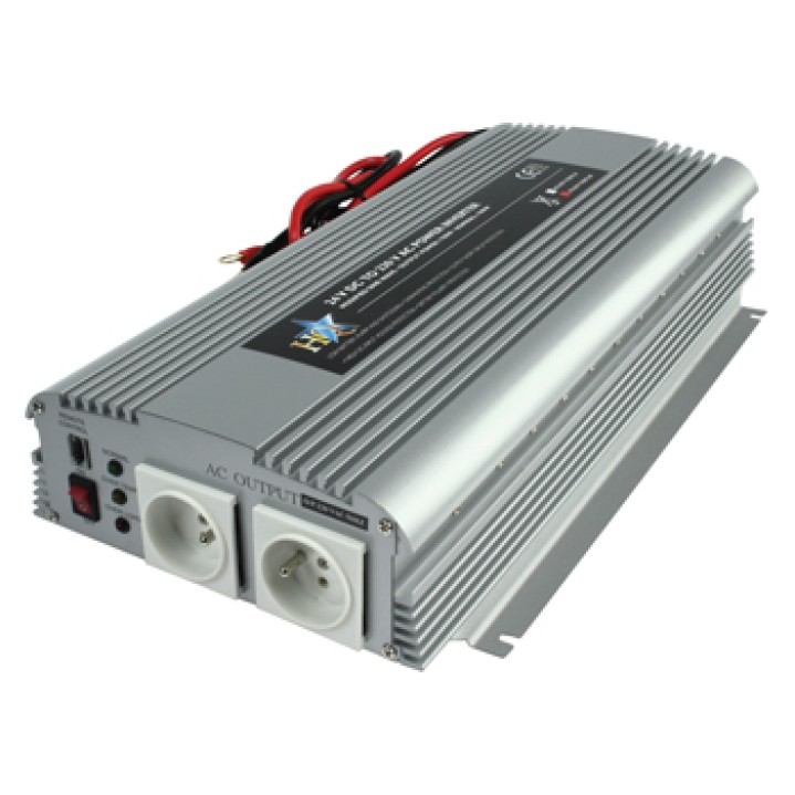 Convertdor de tension 1700w 3000w crete 24v hacia 220v sinusoide modificada 24vcc salida 230vca 230v hq - 5