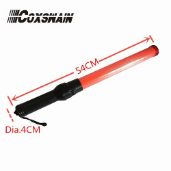 20 Traffic police baton 21 inch red lightingtraffic led safety control reflective warning stick flashlight jr international - 1