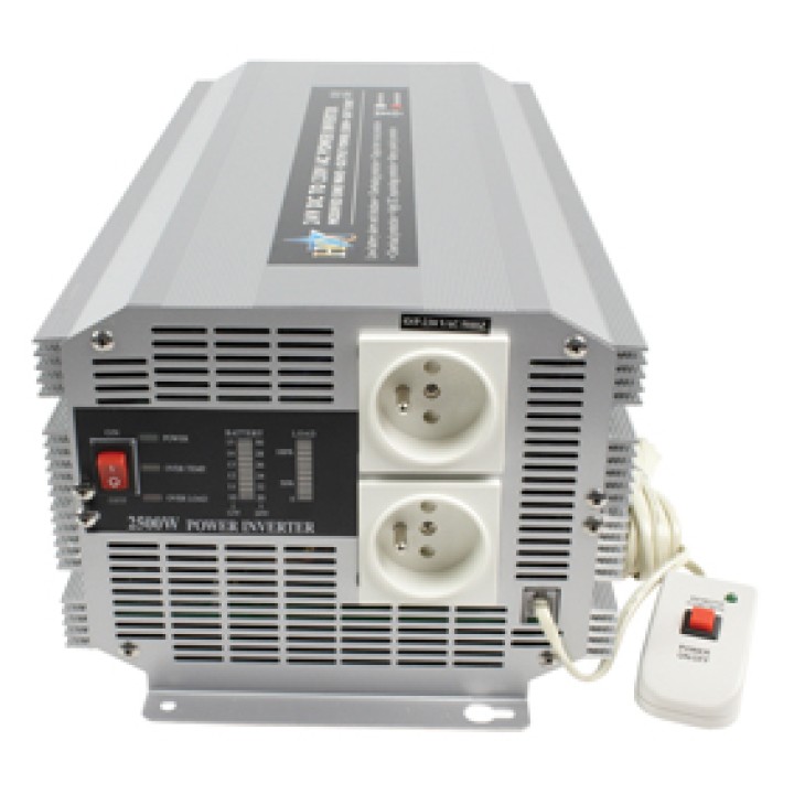 Convertidor de tension 2500w 5000w 24v hacia 220v sinusoide modificada hq inv2500 24f hq - 1