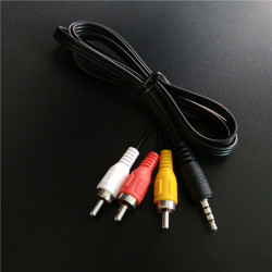 Cableando para videocámara y cámara de fotos numérica, conmutador telefónico a v varonil 3.5mm hacia 3 x hincha(fija) rca delock