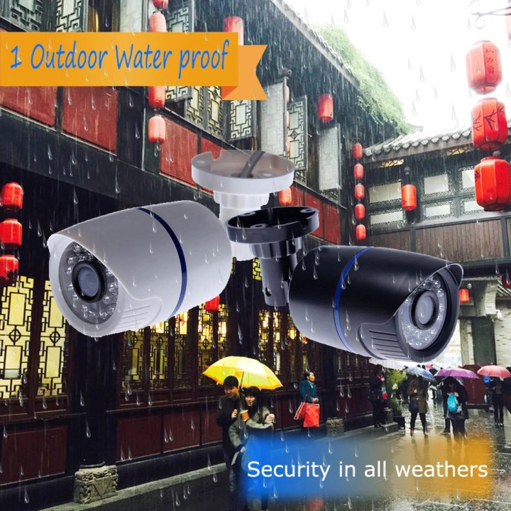 1080p 6mm waterproof ip color video camera with 220v power supply